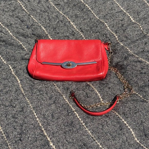 Orange Coach Crossbody Purse - Picture 1 of 4